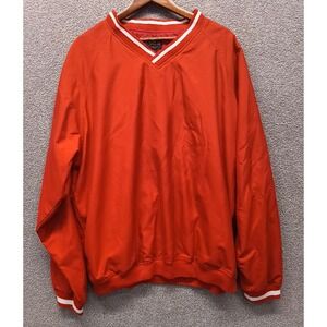 UltraClub Collection‎ Red Windbreaker Pullover Jacket Men's XL Nylon Lined